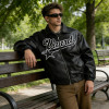 Custom Leather Bomber Jacket Manufacturer for Brands