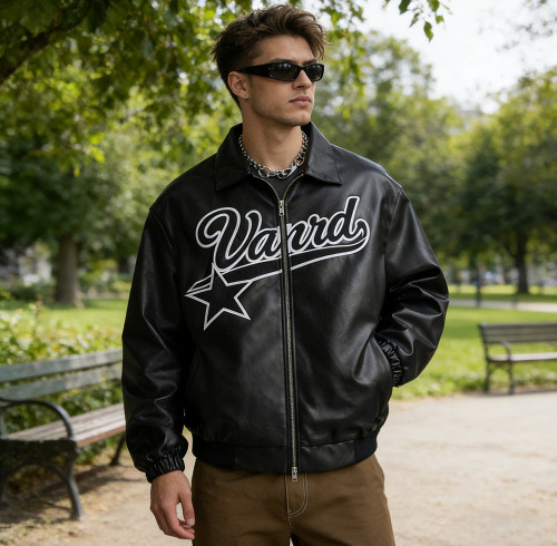 Custom Leather Bomber Jacket Manufacturer for Brands