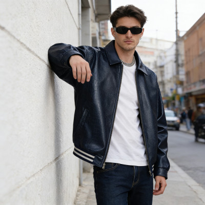 Custom Leather Bomber Jacket Manufacturer for Brands