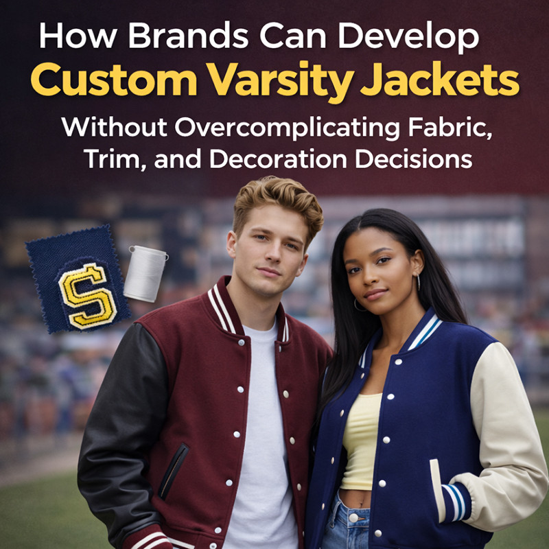 How Brands Can Develop Custom Varsity Jackets Without Overcomplicating Fabric, Trim, and Decoration Decisions
