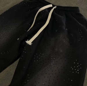 Custom Rhinestone Sweatpants with Flare Leg