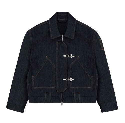 Custom Denim Jacket with Buckle Front, Private Label