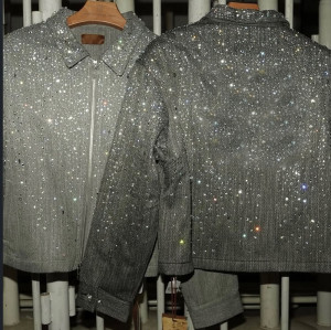 Custom Jacket with Allover Rhinestones, Private Label