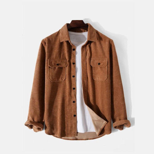 Custom Jacket in Corduroy Overshirt Style, Private Label