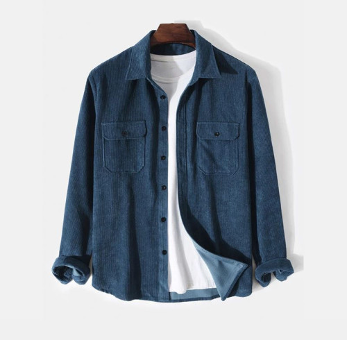 Custom Jacket in Corduroy Overshirt Style, Private Label