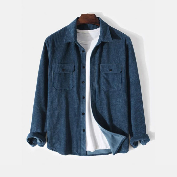 Custom Jacket in Corduroy Overshirt Style, Private Label