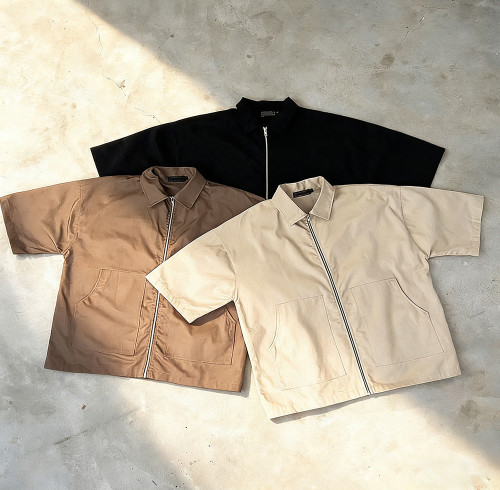 Custom Jacket Manufacturer for Short Sleeve Zip Shirts