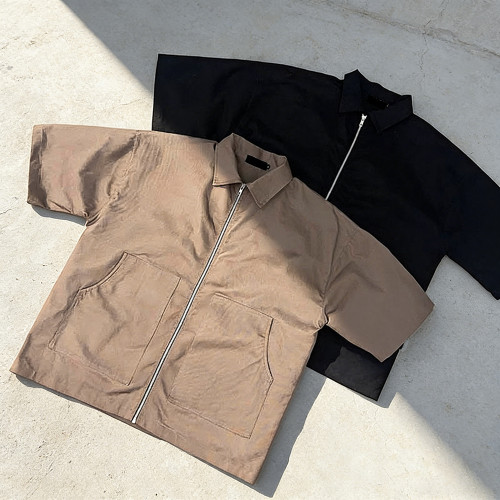 Custom Jacket Manufacturer for Short Sleeve Zip Shirts