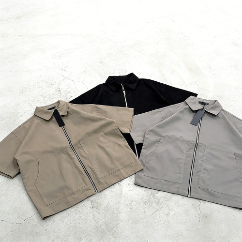 Custom Jacket Manufacturer for Short Sleeve Zip Shirts