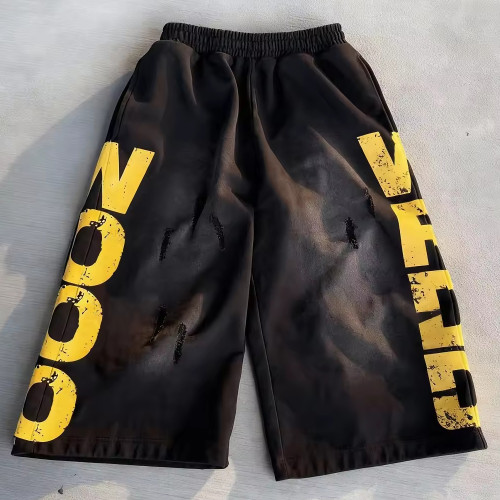 Custom Shorts Manufacturer for Distressed Graphic Streetwear