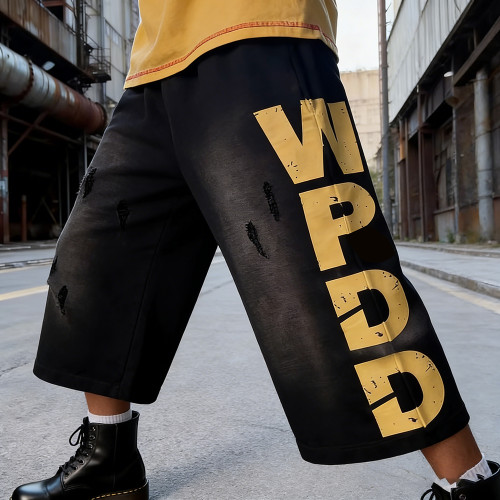Custom Shorts Manufacturer for Distressed Graphic Streetwear