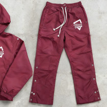 Custom tracksuit set with hooded jacket and snap pants