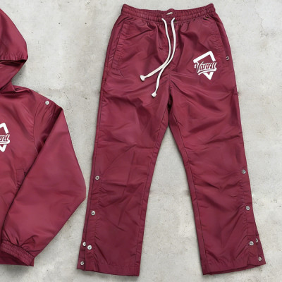 Custom tracksuit set with hooded jacket and snap pants