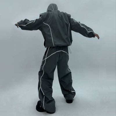 Custom tracksuit set with hooded jacket and pants