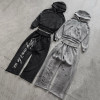 Custom tracksuit set with cropped hoodie and wide pants