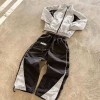 Custom Tracksuit Set with Cropped Jacket and Wide-Leg Pants