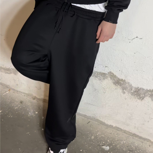 Custom sweat pants with wide leg lounge fit