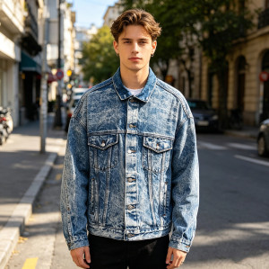 Custom Denim Jacket Manufacturer for Acid Wash Styles