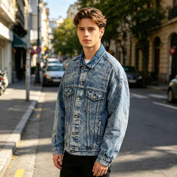 Custom Denim Jacket Manufacturer for Acid Wash Styles