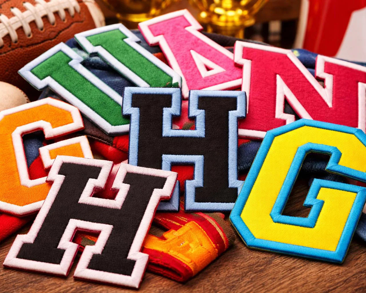 Embroidery and patch hoodie branding