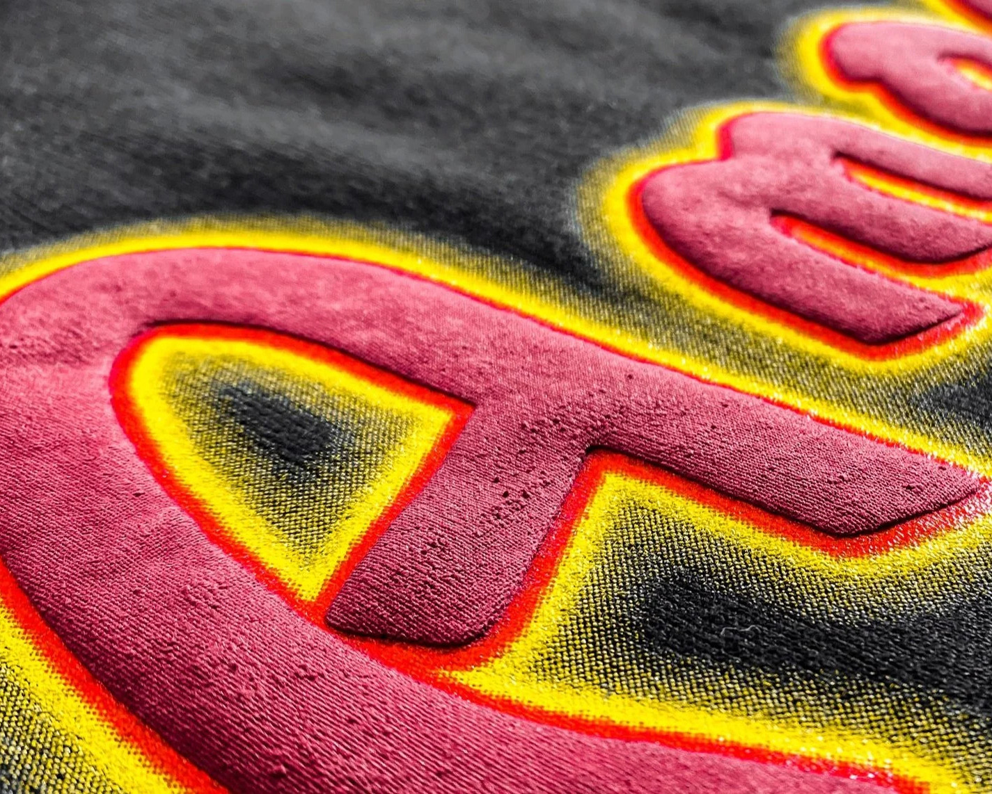 Puff print hoodie technique