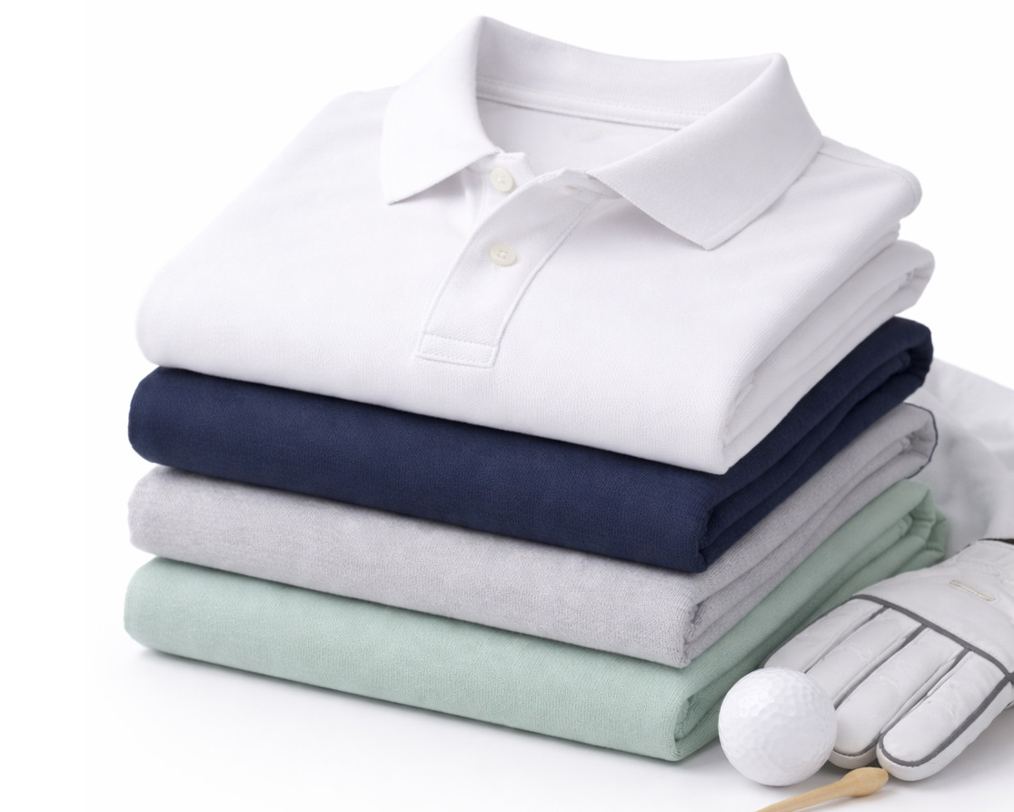 Pique knit fabric for custom polo shirts