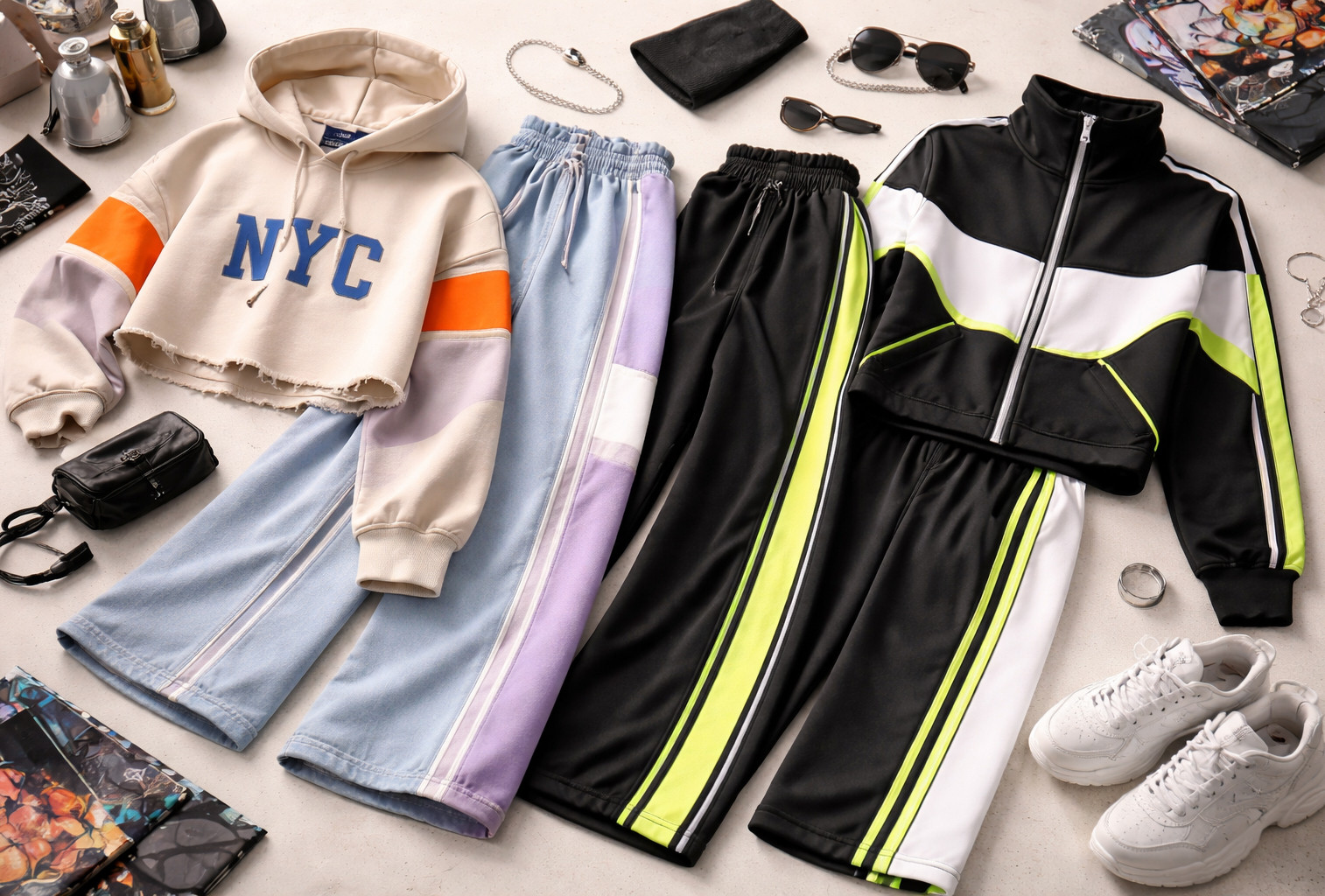 Streetwear tracksuit set development