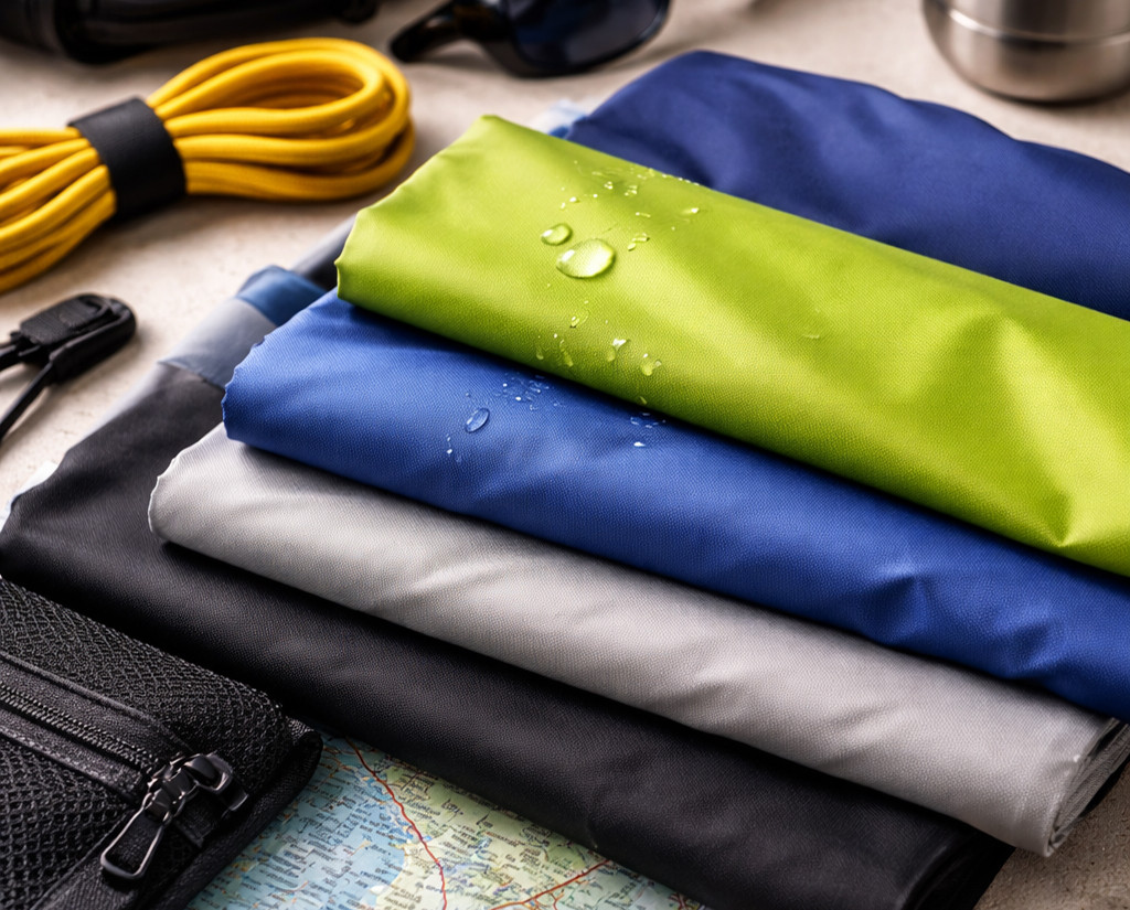 Nylon and woven shell fabric for tracksuits