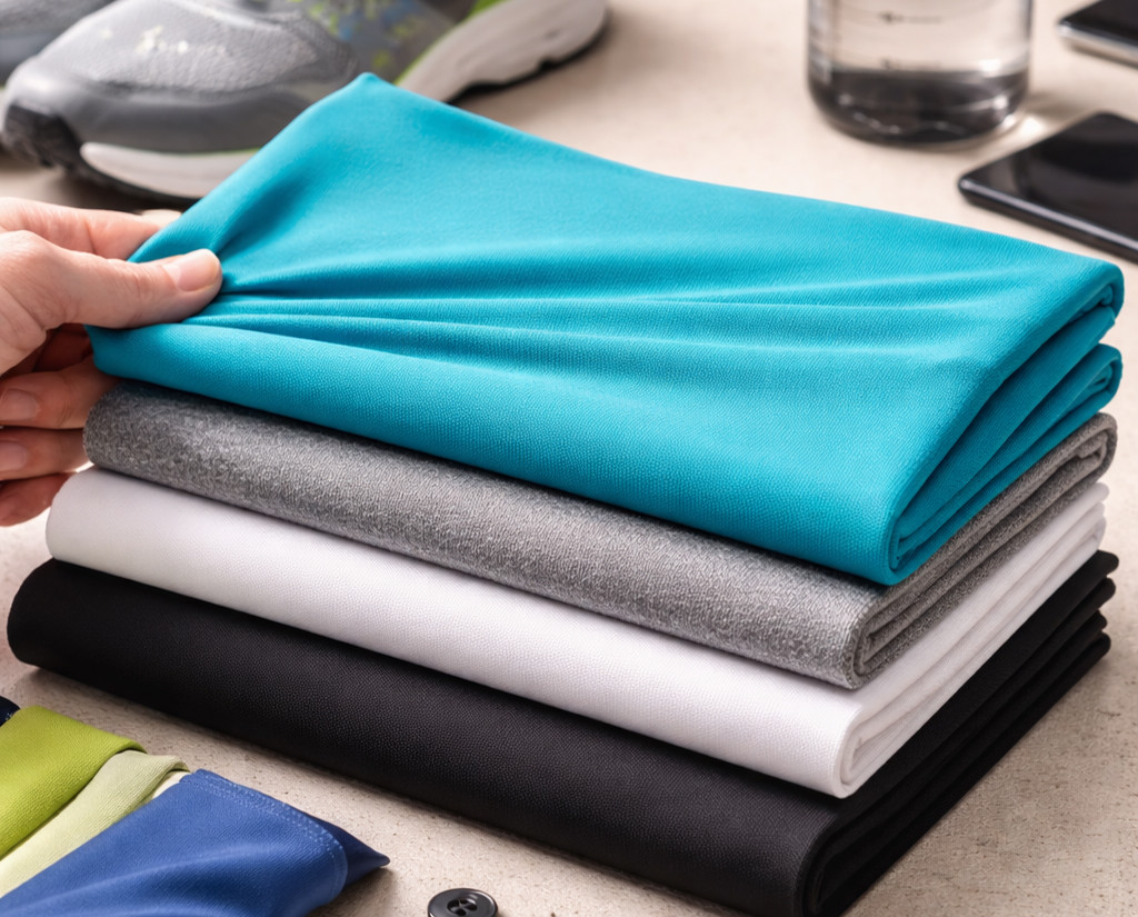 Stretch performance knit fabric for tracksuits