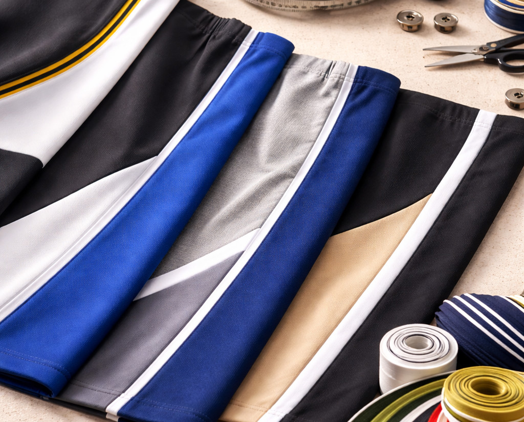 Contrast panels, side stripes and tapes for custom tracksuits