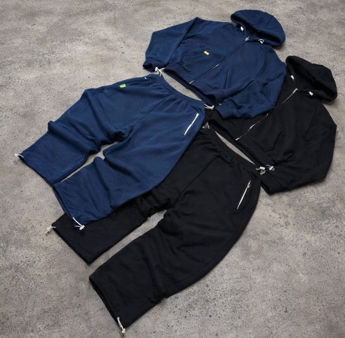 Custom Tracksuit Set with Zip Hoodie and Wide Pants