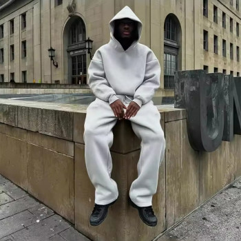 Custom Hoodie and Sweatpants Set for Streetwear Brands