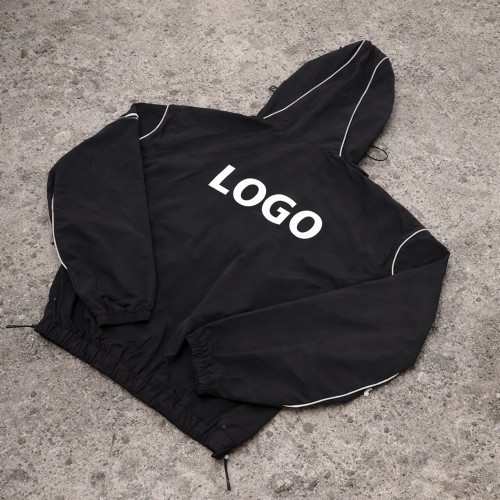 Custom Nylon Tracksuit Set with Hooded Jacket