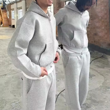 Custom Tracksuit Set with Zip Hoodie and Sweatpants