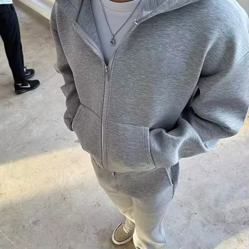 Custom Tracksuit Set with Zip Hoodie and Sweatpants
