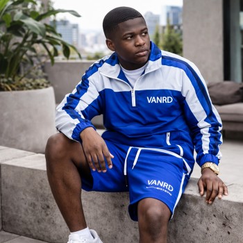 Custom Tracksuit Set with Windbreaker Jacket and Shorts