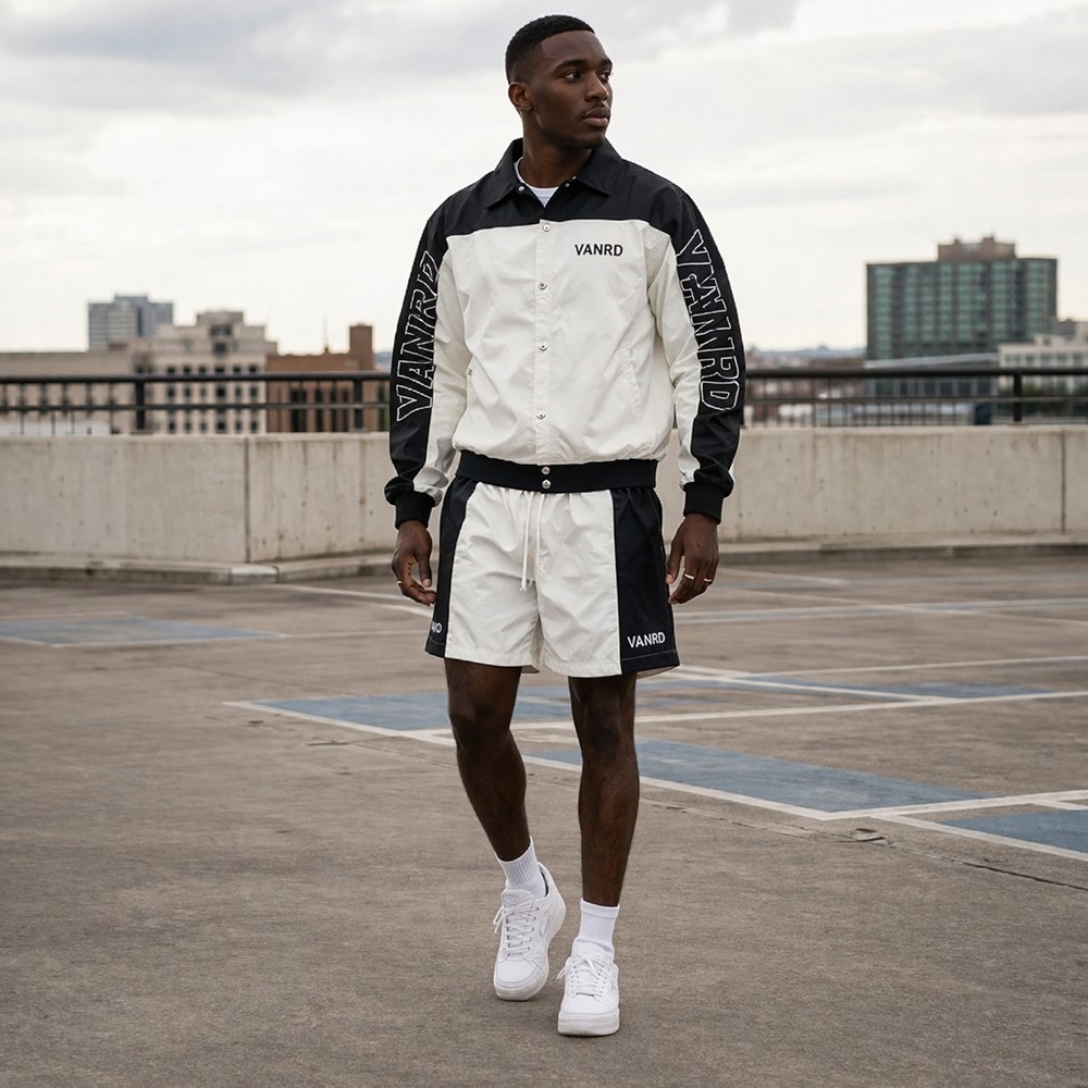 Green retro jacket model display