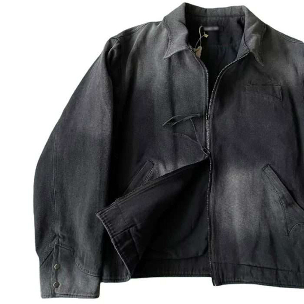 Green retro jacket model display