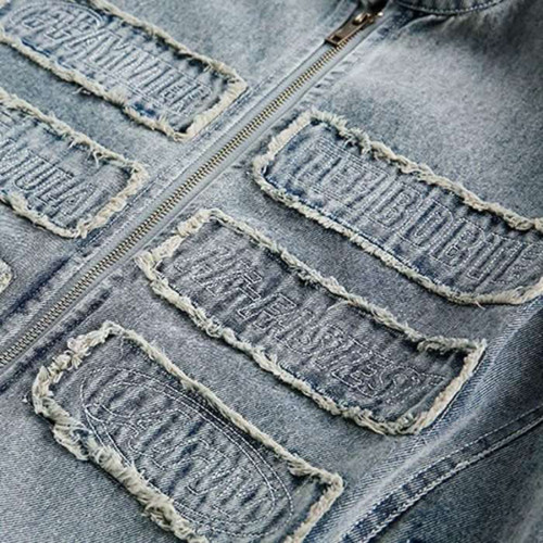 Custom Denim Jacket  for Cropped Washed Styles
