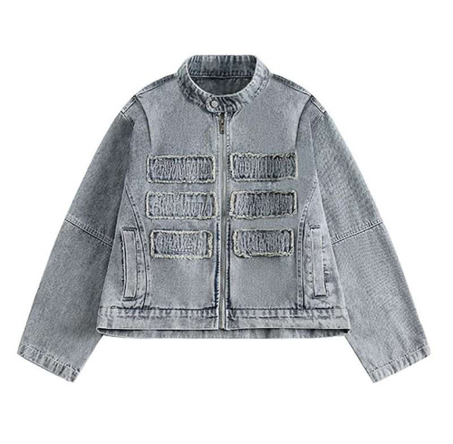 Custom Denim Jacket  for Cropped Washed Styles