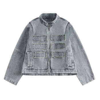 Custom Denim Jacket  for Cropped Washed Styles