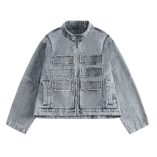 Custom Denim Jacket  for Cropped Washed Styles