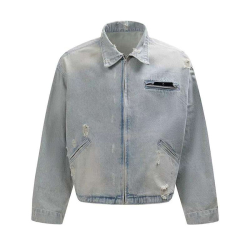 Custom Denim Jacket Manufacturer for Distressed Cropped Styles