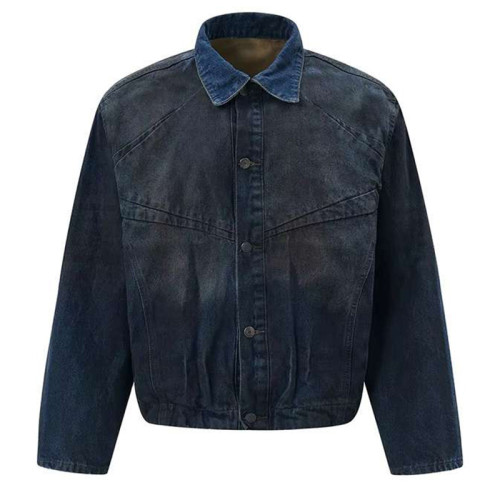 Custom Denim Jacket Manufacturer for Dark Wash Trucker Styles