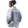 Custom Distressed Denim Jacket for Streetwear