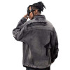Custom Distressed Denim Jacket for Streetwear