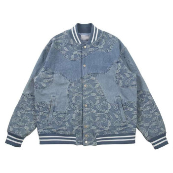 Custom Printed Denim Jacket for Paisley Varsity