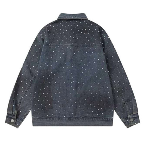 Custom Denim Jacket for Rhinestone Streetwear