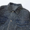 Custom Denim Jacket for Rhinestone Streetwear