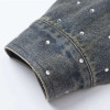 Custom Denim Jacket for Rhinestone Streetwear